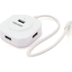 Хаб-USB VEGGIEG USB-C 4xUSB 2.0 0.2m white (YT-TC-V-C242) Хаб-USB VEGGIEG USB-C 4xUSB 2.0 0.2m white (YT-TC-V-C242)