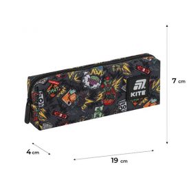 Пенал Kite на блискавці, 1 відділення, TMNT Tales of the TMNT, 19х6,5х3,5см