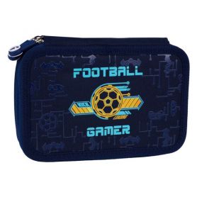 Пенал YES 2відділення без наповнення,Football Gamer 21х13х4см