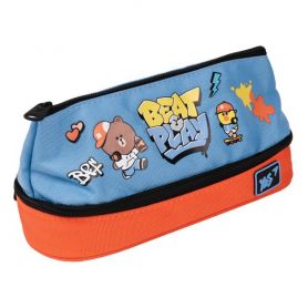 Пенал YES на молнии 2отделения, Line Friends, поліестер, 22х8,5х9,5см