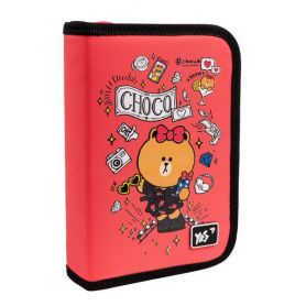 Пенал YES 1 відділення 1 розворот без наповнення Line Friends 21х13х3см