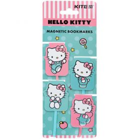 Закладки з магнітом з індикатором рядка Kite Hello Kitty (набір 4шт )