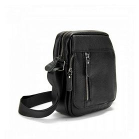 Сумка чоловіча Royal Bag Tiding Bag 17х21х5,5 чорна, шкіра