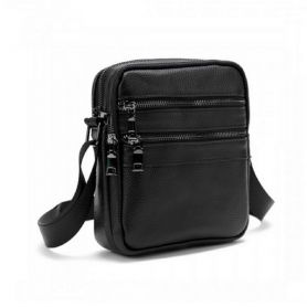 Сумка чоловіча Royal Bag Tiding Bag 18х20х4,5 чорна, шкіра