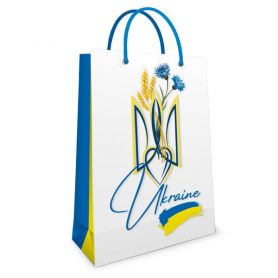 Пакет 24х34х9 паперовий Українська символіка