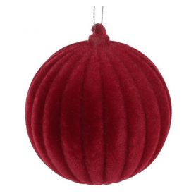 Шар 07см велюр бордо, пластик