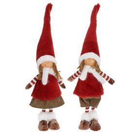 Мальчик и девочка 56см, 2 дизайна, цвет - красный с коричневым