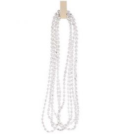 Бусы пластиковые Бриллиант 5мм*2,7м серебро