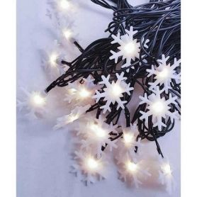 Гирлянда электрическая Снежинка, 20ламп LED белый 5м Гирлянда электрическая Снежинка, 20ламп LED белый 5м