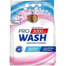 Пральний порошок PRO Wash 3000г Весняна свіжість, універсальний