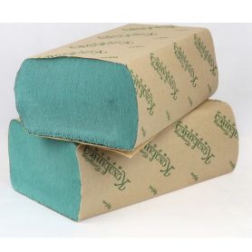 Полотенце бумажное Кохавинка Z-ст. 1-но слойное, макулатурное, зеленые (200шт)