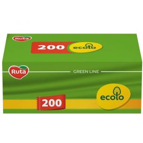 Серветки паперові Ecolo Soft napkins 200 косметичні в коробці