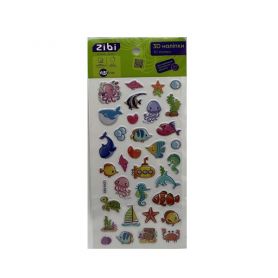 Наліпка 3D 18х9,5см Морські рибки Zibi