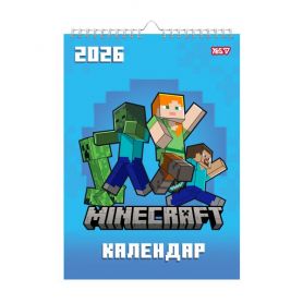 Календар-планер настінний А-3 Yes Minecraft 1пружина 2026 Календар-планер настінний А-3 Yes Minecraft 1пружина 2026