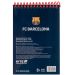 Блокнот А-6 48аркушів чисті блакитні, спіраль верхня, картонна обкл., FC Barcelona Kite