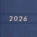 Щоденник датований Buromax 2026 А-5 Leroy тверда обкладинка, магніт,кремовий папір, синій