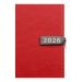 Щоденник датований Buromax 2026 А-5 Legend тверда обкладинка, магніт, кремовий папір, червоний