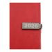 Щоденник датований Buromax 2026 А-6 Legend тверда обкладинка, магніт, кремовий папір, червоний