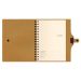 Щоденник на кнопці А-5 160арк м'яка обкл. коричневий, спіраль, кремовий блок лінія Поліграфіст Щоденник на кнопці А-5 160арк м'яка обкл. коричневий, спіраль, кремовий блок лінія Поліграфіст