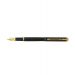 Ручка перьевая Regal черная з золотистым в бархатном чехле