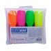Набор маркеров текстовых Buromax NEON 4 цвета в пластиковом футляре 2-4мм