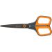 Ножницы 19 см пластиковые ручки, резиновые вставки серо-оранжевые Titanium Axent на блистере