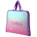 Портфель пластиковый В-4 01отд.. на молнии, тканевые ручки Glamour YES