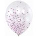 Набор шаров воздушных с розовыми конфети 6шт Maxi