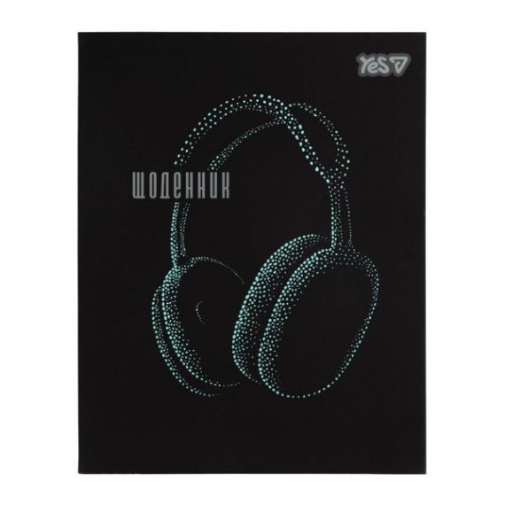 Щоденник шкільний інтегральний Earphones ефектним принтом Yes