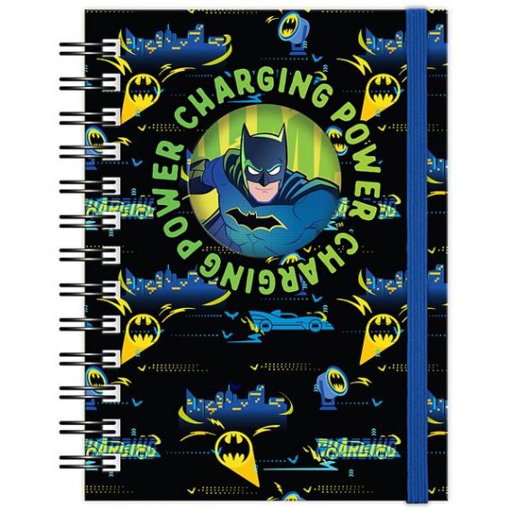 Блокнот на гумці А-6 80аркушів клітинка, спіраль збоку, тверда обкладинка DC Comics Блокнот на гумці А-6 80аркушів клітинка, спіраль збоку, тверда обкладинка DC Comics