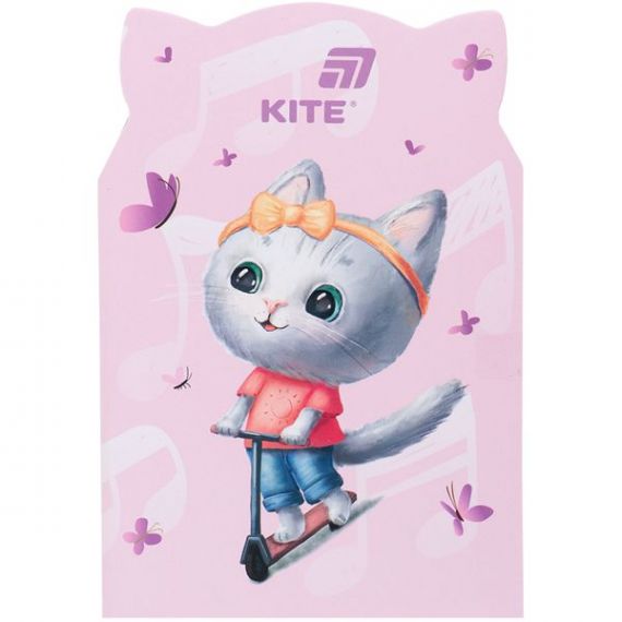 Блокнот В-6- 48листов клетка, фигурная вырубка Kite