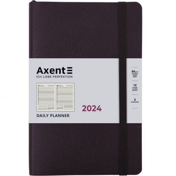 Щоденник датований Axent 2024 Partner Soft Skin гнучка обкладинка на гумці, кремовий папір