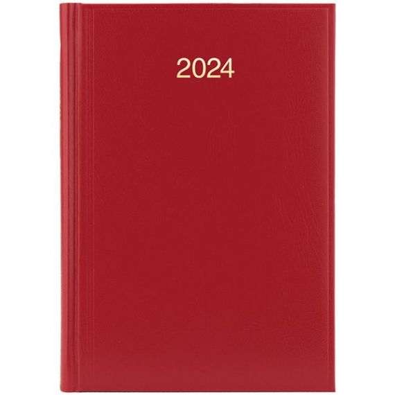 Ежедневник датированный Brunnen 2024 Стандарт Miradur золотое тиснение, красный