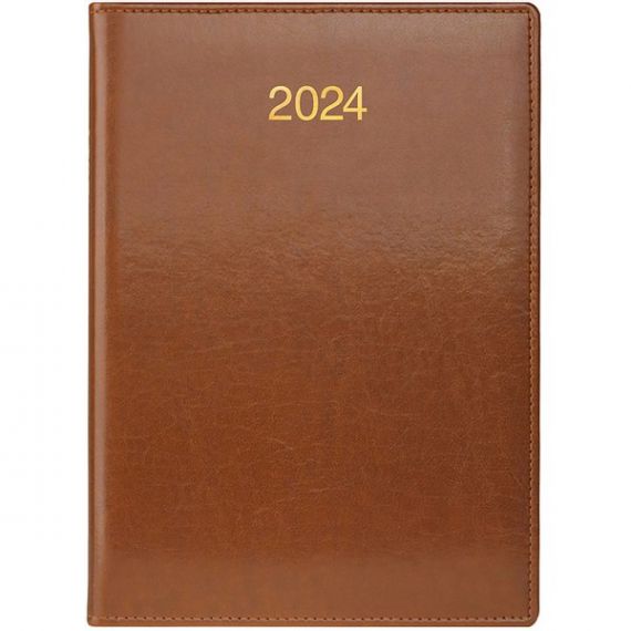 Ежедневник датированный Brunnen 2024 Стандарт Soft коричневый
