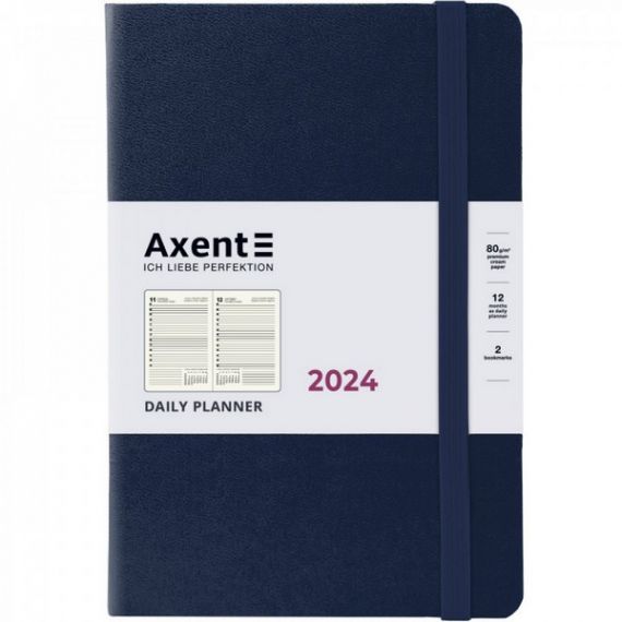 Щоденник датований Axent 2024 Partner Strong тверда обкладинка на гумці, кремовий папір