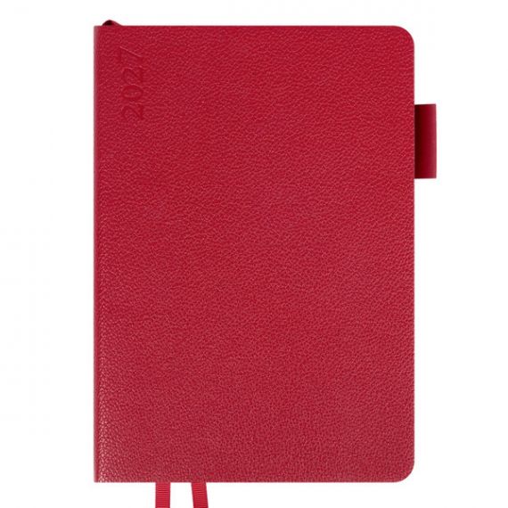 Ежедневник датированный Leo planner 2027 А-5 Binario бордо, гибкая обложка, кремовая бумага Ежедневник датированный Leo planner 2027 А-5 Binario бордо, гибкая обложка, кремовая бумага