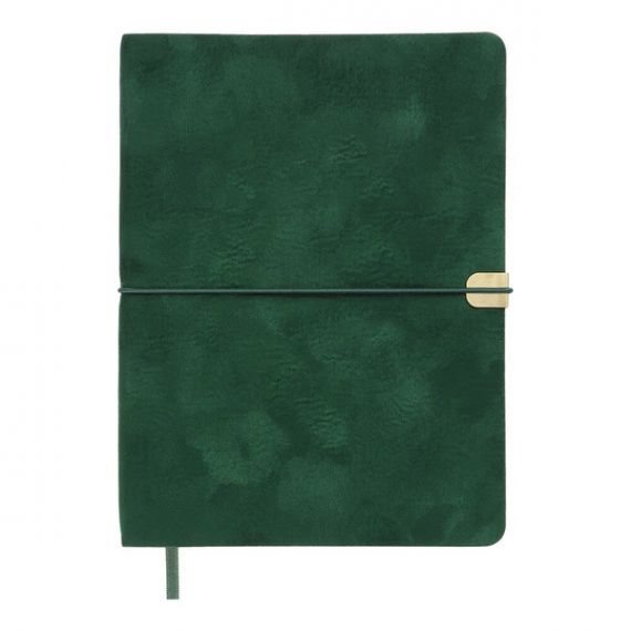 Щоденник на гумці А-5 168арк Velour гнучка обкл. зелений, кремовий блок, Buromax Щоденник на гумці А-5 168арк Velour гнучка обкл. зелений, кремовий блок, Buromax