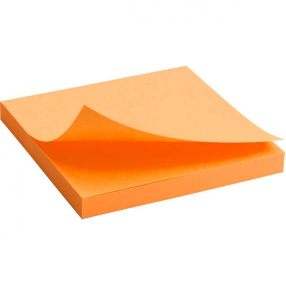 Бумага для заметок кл 75х75/80 ярко-оранжевый Axent