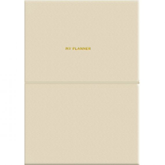 Тижневик на гумці А-5 104арк гнучка обкл. PU, капучіно, кремовий блок лінія Тижневик на гумці А-5 104арк гнучка обкл. PU, капучіно, кремовий блок лінія