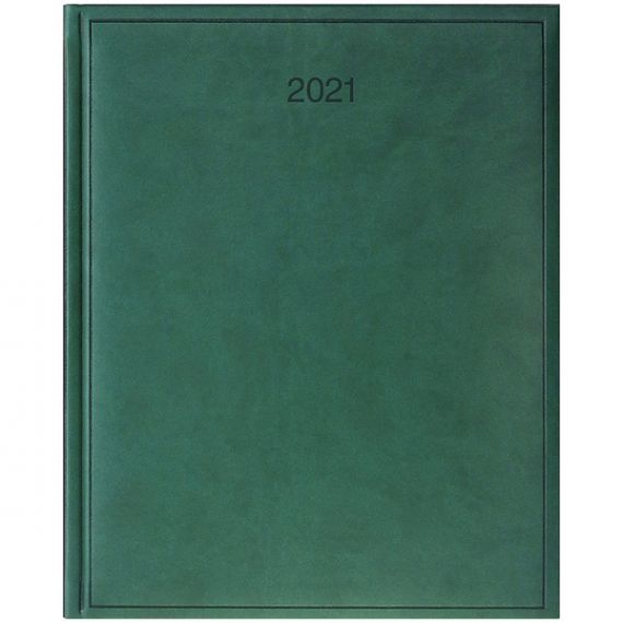 Еженедельник датированный Brunnen Бюро Torino слепое тиснение, зеленый