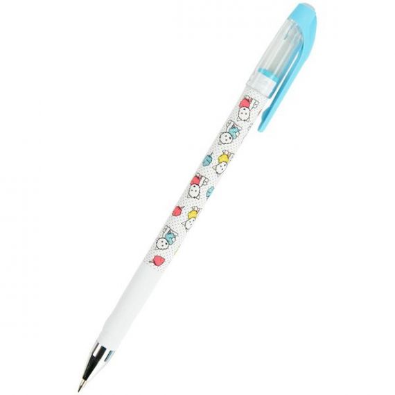 Ручка шариковая Axent Cute dogs, синяя, прорезиненный корпус