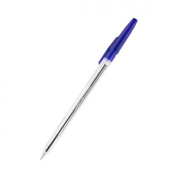 Ручка шариковая Axent Delta прозрачный пластиковый корпус, синяя