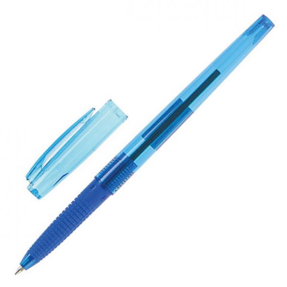 Ручка кулькова Pilot матовий корпус, пластиковий наконечник, гумовий гріп, 0,7мм, синя