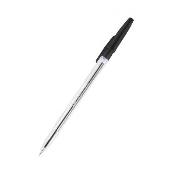Ручка шариковая Axent Delta прозрачный пластиковый корпус черная