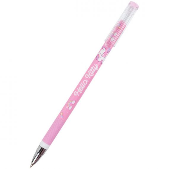 Ручка кулькова Kite Hello Kitty, гумовий грип, синя