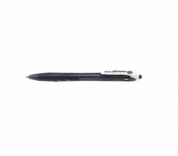 Ручка шариковая Pilot Rexgrip автоматическая, матовый прорезиненый корпус, черная