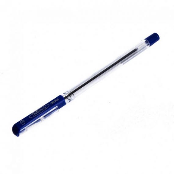 Ручка масляная Piano Finegrip резиновый грип, прозрачный корпус, синяя