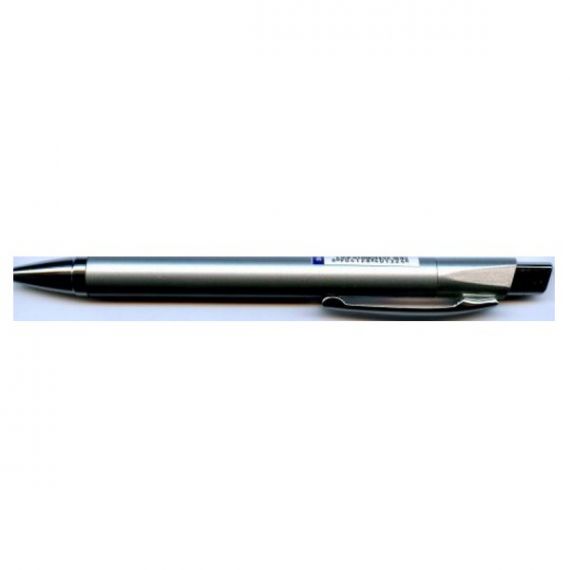 Ручка масляная Digno Rhombous Silver автоматическая, металлический корпус, синя