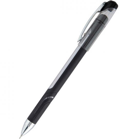 Ручка масляная Unimax Top Tek Fusion прорезиненный корпус черная