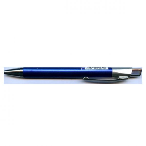 Ручка масляна Digno Rhombous Blue автоматична, металевий корпус, синя